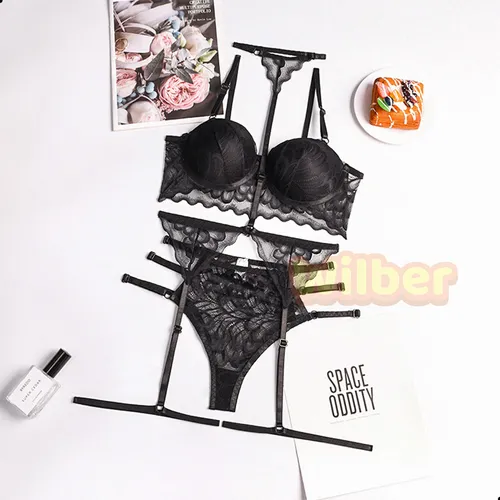 Lenceria Para Mujer Conjuntos Con Encaje Con Cuello Halter