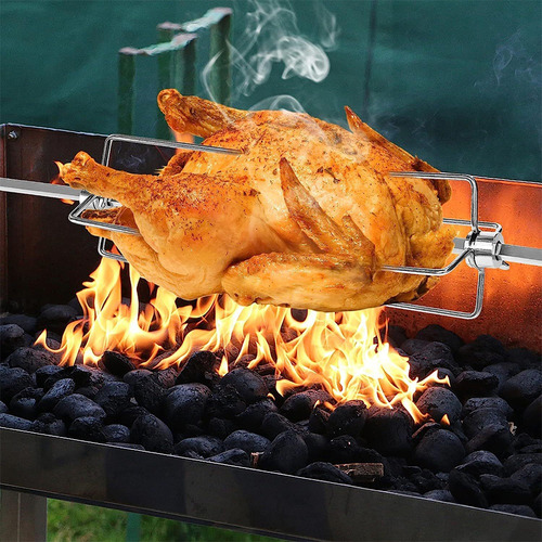 S 2x Tenedor Para Barbacoa Y Rosticero De Pollos A Carbón