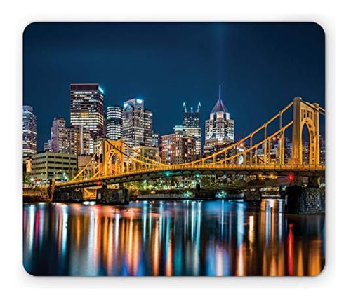 City Pittsburgh Mouse Pad, Rachel Carson Bridge And Ref...