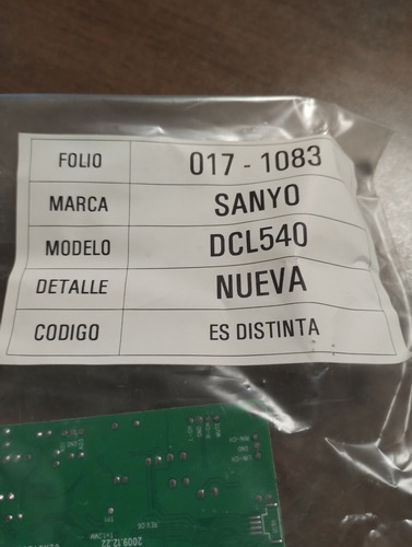 Placa Main Controladora Minicomponente Sanyo Dcl540