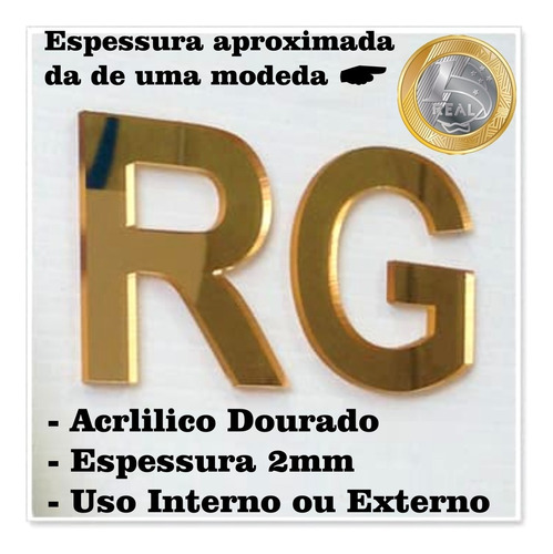 Imagem 6 de 7 de Letras Acrílico 11 Com 35cm + 08 Com 30cm Letreiro Fachada