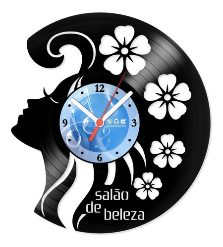 Relógio De Parede Disco Vinil Salão De Beleza 2 - Vcm-028