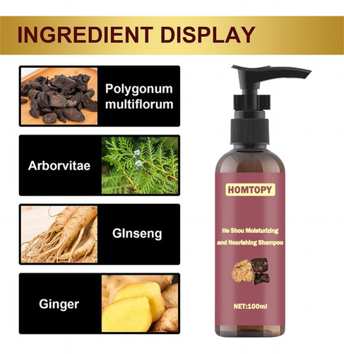 Shampoo Refrescante Nutritivo Polygonum Multiflorum Para Coc