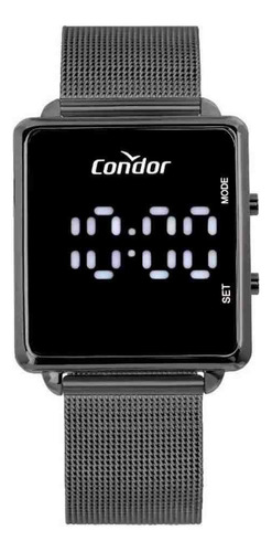 Relógio Condor Feminino Digital Led Grafite Comd1202aj/4f