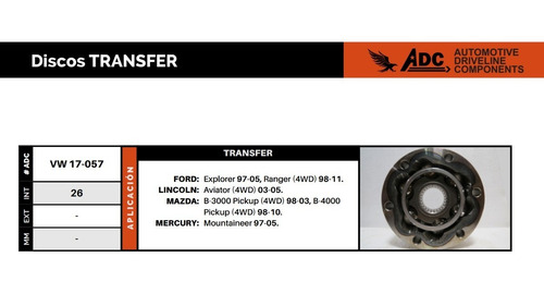 Imagen 4 de 5 de Balero Homocinetico Transfer Explorer 97-05 Ranger 98-11 26d