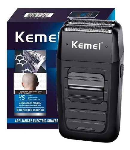 Afeitadora Kemei KM-1102 negra 110V/220V