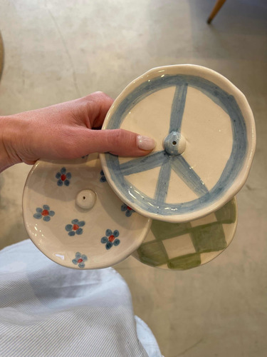Porta Sahumerio De Ceramica Artesanal Quchamama Diseño Deco