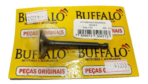 Imagem 1 de 1 de Válvula Escape Motor Buffalo 6.5cv Rodomoto