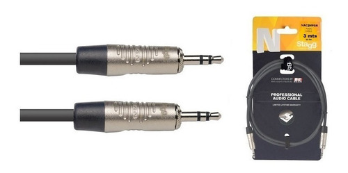 Imagen 2 de 8 de Cable Armado 3mts Stagg Miniplug A Miniplug Nac3mpsr Oferta!