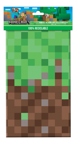 Mantel De Plastico Rectangular Fiesta Minecraft Kiwiminecraf