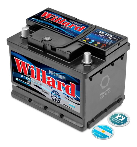 Bateria Willard Ub730 12x75 Colocacion A Domicilio Gratis!!