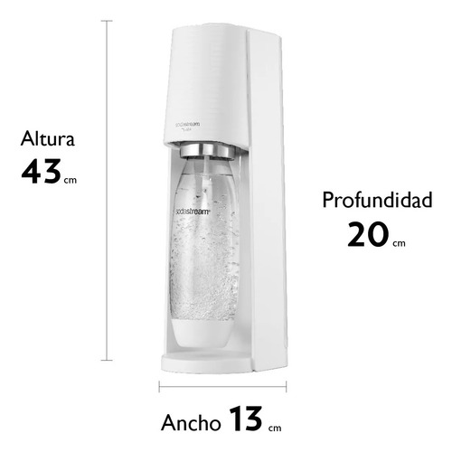 Máquina Para Hacer Soda Sodastream Terra Color Blanco Con 2 Cilindros Co2