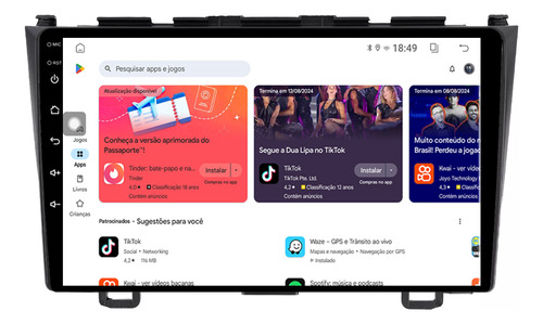 Central Multimidia Crv 05/11 9p Android 13 Carplay 2gb 64gb