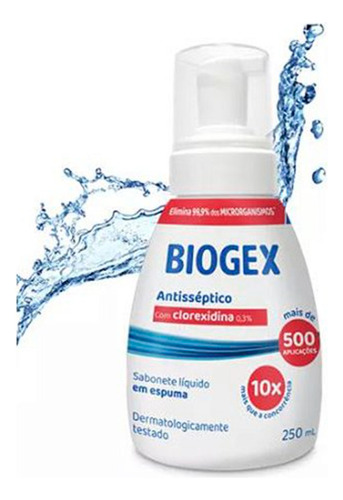 Kit 6 Un Sabonete Líquido Antisséptico Biogex 250ml Nutriex