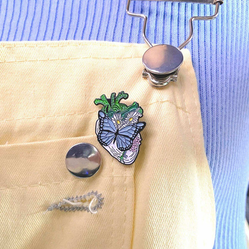 . 5 Piezas Órgano Corazón Esmalte Pines Broche Insignia