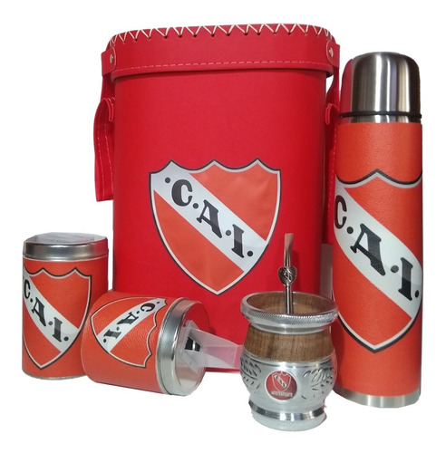 Set Matero Independiente ,termo 1l, Mate Algarrobo