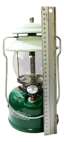 Lámpara Coleman Lp Gas Cartridge Año 70 U.s. 28x15 Cm. Usada (Usado)