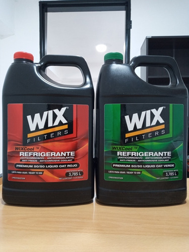 Refrigerante Wix 50/50 Rojo Anticorrosivo/ Anticongelante.