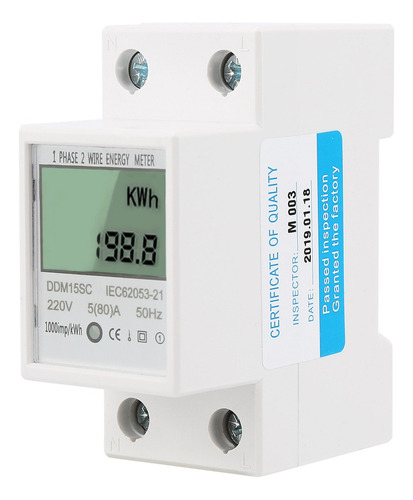 Medidor Kwh Energía Electrónica Digital Lcd Ddm15sc 5 - 80a