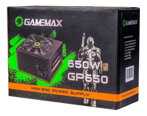 Fonte Gamer ATX 400W Gamemax PFC Ativo, 80 Plus Bronze, GP400A