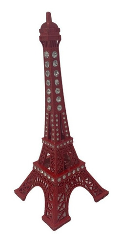 Miniatura Torre Eiffel Paris Metal Colorida Strass 18cm Unid