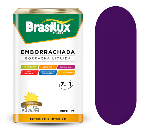 Tinta Roxo Intenso Emborrachada 16l Infiltração E Fissuras