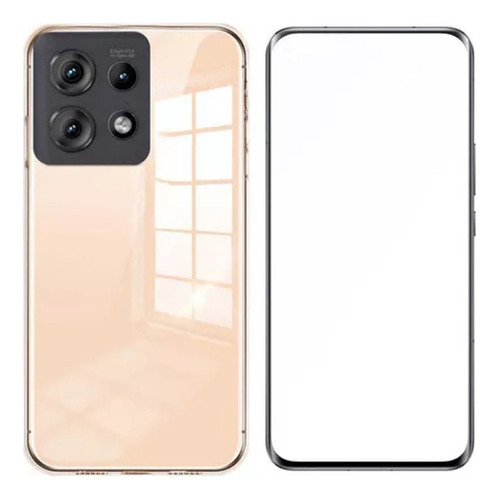 Para Moto G75 5g Clear Full Protective Case + Mica