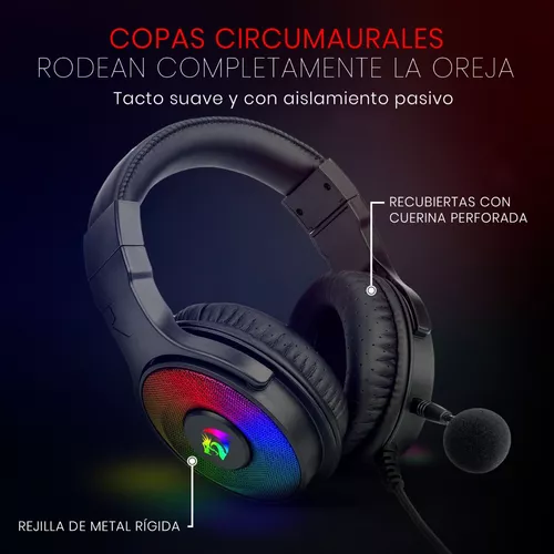 Auricular Gamer Redragon Pandora H350 Blanco Rgb Pc Ps4 Xbox