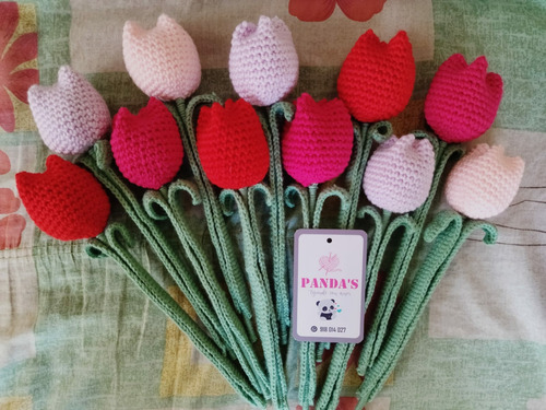 Tulipanes Tejidos A Crochet