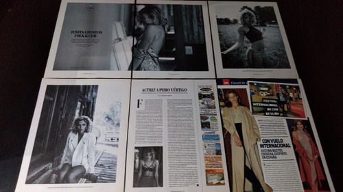(ag060) Justina Bustos * Recortes Revistas Clippings (Usado)
