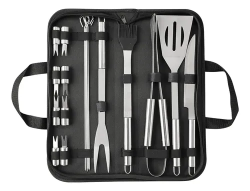 comprar Set Asador Juego Parrillero 18 Piezas Con Estuche Regalo