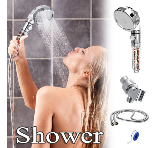 U Shower Premium Con Piedra Caliza, Filtro De Agua Ecológico