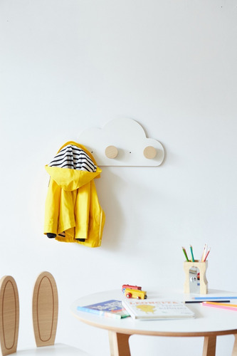 Imagen 9 de 10 de Perchero De Pared Nube Escandinavo Nordico Infantil