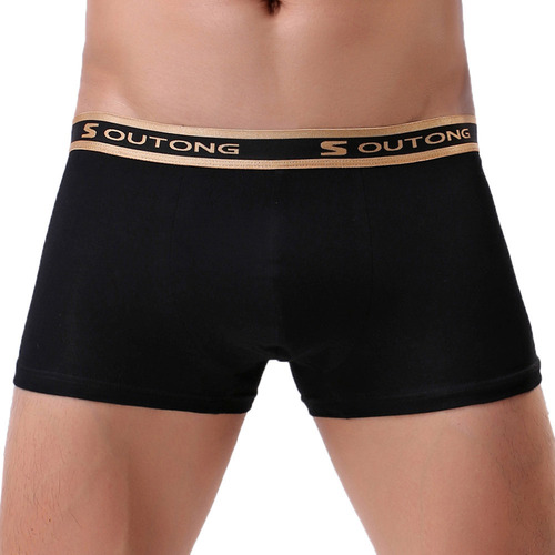 Calzoncillos Tipo Bóxer Para Hombre, De Color Liso, Transpir