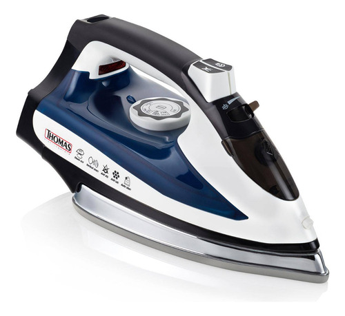 Imagen 5 de 10 de Plancha A Vapor 2200 W Blanco/azul Thomas Modelo Th-7170
