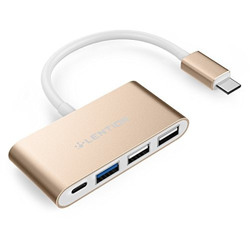 Lention 4-en-1 Usb-c Hub Con Tipo C, Usb 3.0, Puertos Usb 2.