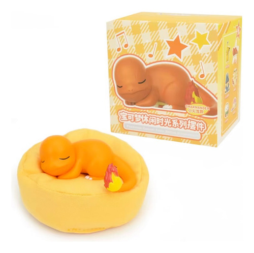 Boneco Charmander Puff Dormindo Pokémon Fofo E Aconchegante