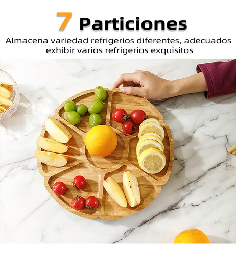 Auerqxz Bandeja Giratoria De Plato Botanerocon 7 Plato Beige