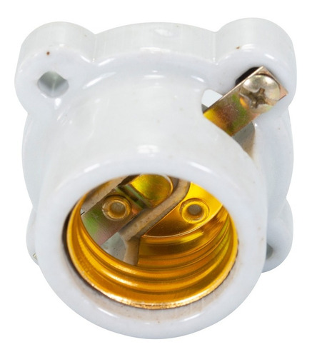 Soquet Kley Porcelana Cuadrado C/ 100 Pz Color Blanco