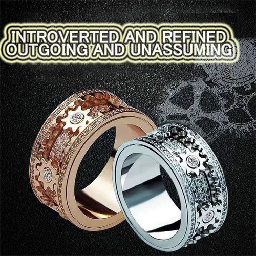 Anillo Giratorio 3d Geométrico Para Hombres Y Mujeres