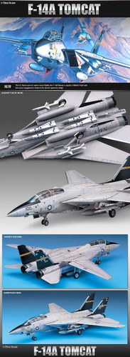 Imagem 3 de 5 de Plastimodelismo Academy Caça F-14a Tomcat Us Navy 1/72