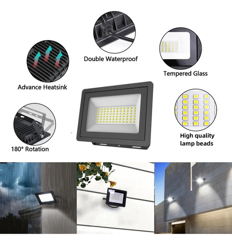 Led Impermeable De 200w For Iluminación Exterior De Jardín