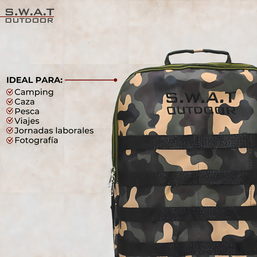 Mochila Táctica Militar 40 Lts Trekking Camping Swat Outdoor