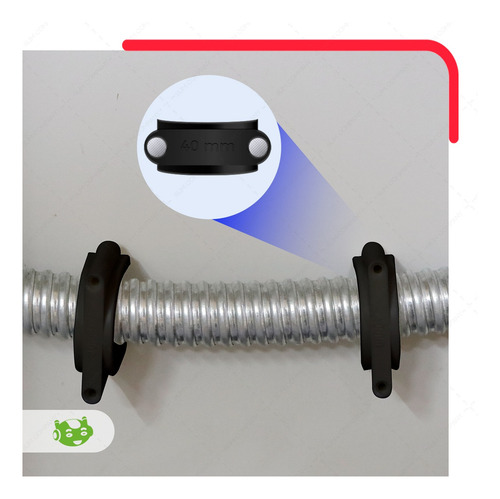 100 Abrazadera Plastica Para Tuboplus En U De 2 1/2 In 40mm