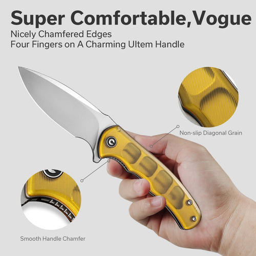 Mini Praxis Liner Lock C18026c-4 Polished Ultem D2