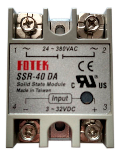 Relé de estado sólido SSR-40da 40a 250v 3-32v