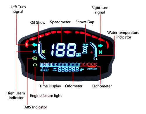 Panel Digital De Tablero Digital Para Motocicleta