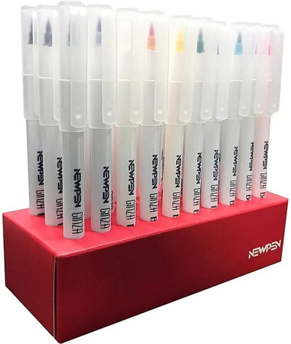 Caneta Pincel Brush Pen Ginza Newpen Com 30 Cores