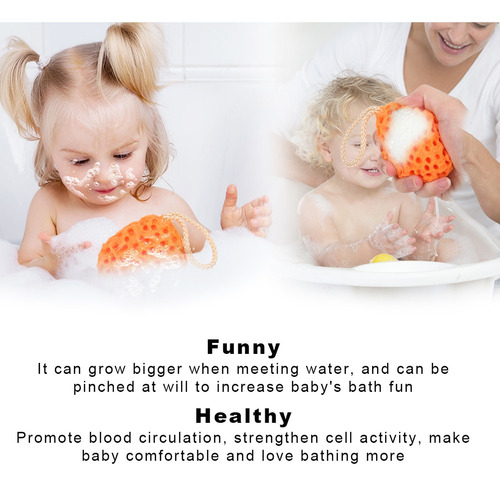 2 Piezas Bebé Bebé Baño Esponja Frotar Cuerpo Suave Baño Fre