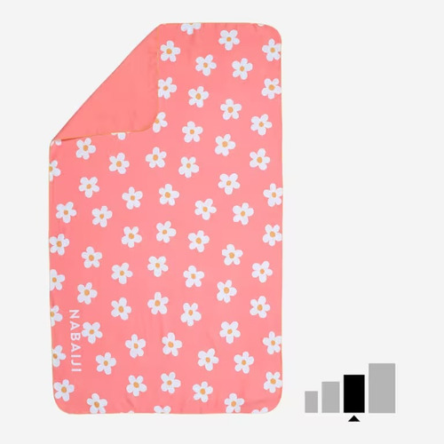 Toalla Microfibra Nabaiji Estampada Compacta Talla G Coral Estampado